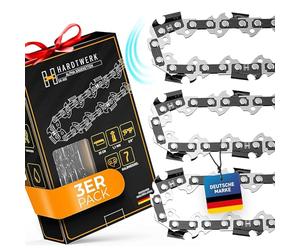 Catene da sega HARDTWERK ALPHA 3/8" 1,1 mm per spada da 35 cm 52 TG confezione da 3 mezzi scalpelli [acciaio tedesco]