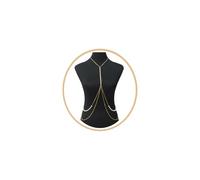 Catene del corpo per le donne perla stratificata nappe collana moda sexy bikini spiaggia gioielli vita pancia catena per accessori festa, Gold, Metallo non prezioso, Nessuna pietra preziosa