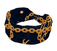 Catene di colore scuro ampie fasce per le donne antiscivolo turbante fascia elastica per capelli yoga fascia per capelli sudore sport allenamento copricapo