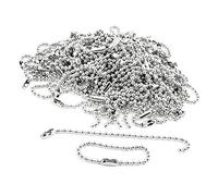 Catene di perline in metallo catena di perline rotonde fai da te accessori manuali articoli decorativi tono argento 100 pezzi Design intelligente