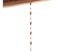 Catene di pioggia per l'esterno - ciondolo vintage in metallo da 7,5 piedi, alternativa decorativa per acqua, scultura a tratto esterno, ornamento da giardino resistente alle intemperie | Accento