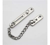 Catene di porte metalliche domestiche Catena for porta in acciaio inossidabile, fibbia spessa, fibbia, catenaccio for porta, serratura for porta, fibbia, catenaccio(Silver)