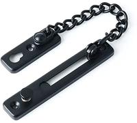 Catene di porte metalliche domestiche Catena for porta in metallo, catenaccio for porta d'albergo, catenaccio for porta, serratura for porta, serratura a scatto(Black (Stainless Steel))