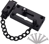Catene di porte metalliche domestiche Catena in acciaio inossidabile Catena for porta Fibbia for porta Catena di sicurezza Catena for porta Catena antibloccaggio for hotel(1pc Nero)