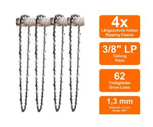 Catene Di Seghetto Lungo Adatte Per Draper CS1500 | 45Cm 3/8Lp 62Tg 1,3Mm