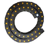 Catene di trascinamento in nylon, Catena portacavi in nylon completamente chiusa R55 da 1 metro, altezza interna 20 mm, plastica nera rinforzata(20x50mm)