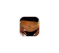 Catene di Vita d'oro Dorata Collana in Vita con Perline Boho Body Chain Catena a Regolabile del Corpo Catena Sexy Catene di Bikini per Estate Spiaggia, Donne e Ragazze