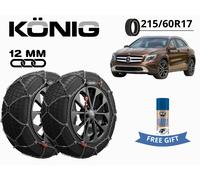 CATENE NEVE KONIG 12MM XG12PRO 235 215/60R17 PER MERCEDES GLA (X156) + OMAGGIO