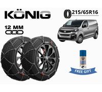 CATENE NEVE KONIG 12MM XG12PRO GR 230 215/65R16 PER FIAT SCUDO 2022- + OMAGGIO