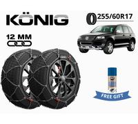 CATENE NEVE KONIG 12MM XG12PRO GR 255 255/60 R17 PER VW TOUAREG (7L) CON OMAGGIO