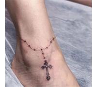 Catene per braccia e caviglie, bellissimi tatuaggi temporanei a base di erbe incrociate per donne, impermeabili, di lunga durata, lavabili. Tatuaggi finti