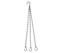 Catene Per Cesti Appesi 4 Pcs 40cm Imitation Rattan Hanging Basket Flower Pot Chain With 3 Hooks Basin Hydroponic Plants Plant Grow Home Garden Decor(Black)