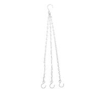 Catene Per Cesti Appesi 4 Pcs 40cm Imitation Rattan Hanging Basket Flower Pot Chain With 3 Hooks Basin Hydroponic Plants Plant Grow Home Garden Decor(Silver)