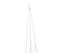 Catene Per Cesti Appesi 4 Pcs Imitation Rattan Hanging Basket Flower Pot Chain With 3 Hooks Basin Hydroponic Plants Plant Grow Home Garden Decor(White)