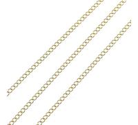 Catene per collana di estensione ad anello aperto placcato oro 18 carati Larghezza 3/4 mm Catena di prolunga per coda da 1 metro per forniture per gioielliIntelligenza pratica.