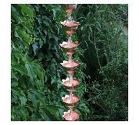 Catene per Grondaie Catene di pioggia for downspouts catena drenaggio del tempio Villa rame guida acqua funzionale e decorativa sostituzione for grondaie(N)