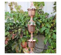 Catene per Grondaie Catene di pioggia for downspouts catena drenaggio del tempio Villa rame guida acqua funzionale e decorativa sostituzione for grondaie(R)