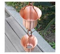 Catene per Grondaie Catene di pioggia for Downspouts Villa Catena d'acqua caduta Eaves Decorazione Guida della Mattina Gloria drenaggio(Copper flower cup)