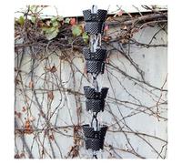 Catene per Grondaie Temple Rain Cains for Downspouts Drenage Catena Eaves Catcher Tempio Drip Gastronomia Guanti da pioggia Villa Gronfan Garden Decor(D)