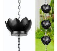 Catene per la pioggia, 128 cm, catena decorativa per pioggia, in metallo, da appendere, ornamento da giardino per dirigere l'acqua piovana per giardini, terrazze e decorazioni per la casa