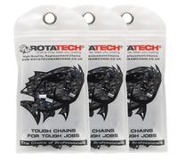 Catene per motosega Rotatech da 35 cm - passo da 3/8", calibro da 1,1", 52 maglie DL - compatibili con Bosch AKE35, AKE35S, AKE35-17S, AKE35-18S, AKE35-19S, AKE36S, SDS35 - confezione da 3
