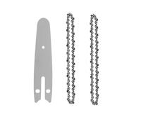 Catene per motoseghe, Set barra guida e catena for motosega da 2 pezzi for mini sega elettrica 4 6 8 pollici passo 1/4 di pollice(4 Inch 3pcs)