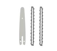Catene per motoseghe, Set barra guida e catena for motosega da 2 pezzi for mini sega elettrica 4 6 8 pollici passo 1/4 di pollice(6 Inch 3pcs)