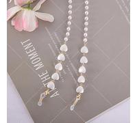 Catene per Occhiali con Perline di Perle a Forma di Cuore Catene per Occhiali con Corda appesa Catena per Occhiali da Sole in Metallo Cordini Catene per Maschere da Donna
