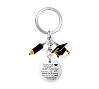 Catene Portachiavi Di Laurea Per Le Donne Studentesse Ragazze Regalo Matita &Tappo Laureato Pendente Laurea Compleanno Souvenir Catene Portachiavi Nuovo Design Incoraggiare Figlia Regalo (Nero)