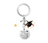 Catene Portachiavi Di Laurea Per Le Donne Studentesse Ragazze Regalo Matita &Tappo Laureato Pendente Laurea Compleanno Souvenir Catene Portachiavi Nuovo Design Incoraggiare Figlia Regalo (Bianco)