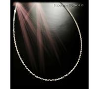 Catenella Collo Bambino 38cm a Maglie Forçat Diamante Argento Massiccio 925/000