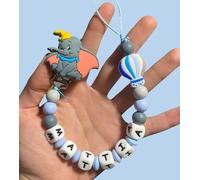 Catenella portaciuccio DUMBO personalizzata QUALSIASI nome ( NOME X MESSAGGIO )