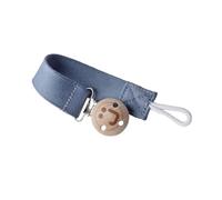 Catenella portasucchietto con cordino e clip in legno blu J BIMBI Wooden Clip