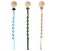 Catenella Portasucchietto in Silicone 3 Pezzi, Clip per Succhietto per Neonati, Morbida Catena da Dentizione in Silicone Alimentare, Senza BPA & Bollibile, Design Unico Anticaduta, per Bambini e Bambi