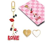 Catenina alla moda per Kindle Booklover, unisex, a forma di labbra rosse, accessorio per e-reader, idea regalo per amanti dei libri, compatibile con Kindle, telefono, iPad, AirPod, borsa