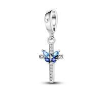 Catenina di sicurezza con ciondolo a forma di stella di Fatima, in argento Sterling 925, compatibile con braccialetti Pandora Moments, Metallo Argento sterling, Nessuna pietra preziosa