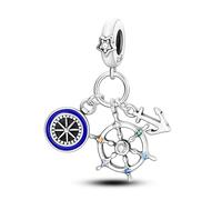 Catenina di sicurezza per mamma e laurea, con ciondolo a forma di gatto e luna, in argento Sterling 925, compatibile con braccialetti Pandora Moments, 4mm Hole, Metallo Argento sterling, Nessuna