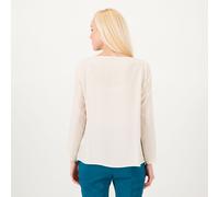 Caterina Lancini Blusa in crêpe de chine con volant