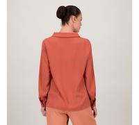 Caterina Lancini Blusa in georgette con collo a camicia a maniche lunghe