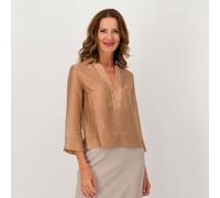 Caterina Lancini Blusa in misto lyocell a maniche lunghe