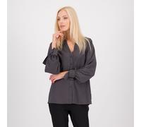 Caterina Lancini Camicia in crêpe de chine con scollo a V con lunetta