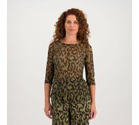 Caterina Lancini T-shirt fantasia animalier in tulle