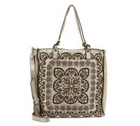 CATERINA LUCCHI Peperomia Shopping Bag Platino + T / Cognac
