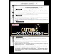 Catering Contract Forms: Food Service Provider Agreement Logbook Between Caterer and Client | 60 Forms, 120 Two-Sided Pages