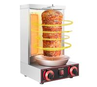 Catering Grill Verticale Elettrico Verticale Professionale Riscaldanti Regolabili Automatica Piastra Per Utilizzabile Anche Come Grill Domestico Senza Fumo Vassoio Grasso Intenuto Rotazione a 360°