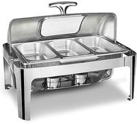 Catering Heating rs - Stainless Steel Buffet Hot Plates, Buffet rs, Heating Plates, Hot Pot Buffet Sets, Heating Plates for Parties, Holidays And Enterta,Visual Cover - Single-9L (Visual cap. Three)