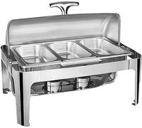 Catering Heating rs - Stainless Steel Buffet Hot Plates, Buffet rs, Heating Plates, Hot Pot Buffet Sets, Heating Plates for Parties, Holidays And Enterta,Visual Cover - Single-9L (Steel Cover. Three)
