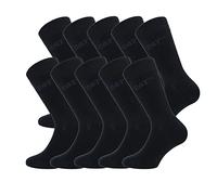 CAT 10 paia calze corte uomo Caterpillar in morbido cotone altezza metà polpaccio disponibili in varie taglie e colori (Nero, 46-50)