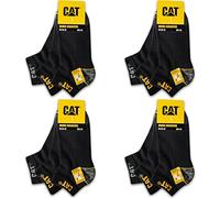CAT Caterpillar 12 paia di calzini da lavoro WORK SNEAKERS da lavoro, per sneaker, da lavoro, taglia 39-50, 12 paia di colore nero, 43-46