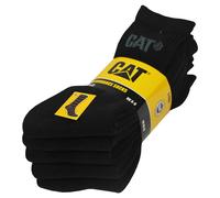 Caterpillar Calze da uomo Performance – Punta e tallone rinforzati, Cotone – 5 paia Nero 43-46